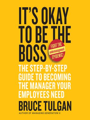 cover image of It's Okay to Be the Boss